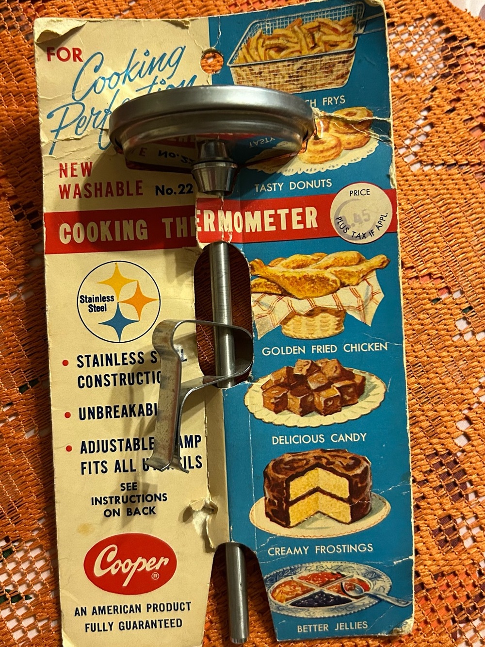 Stainless Steel Cooking Thermometer - Silver